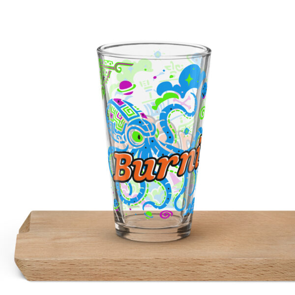 Sky Kraken vs. the High Seas – Burning Ship Camp Pint Glass - Image 4