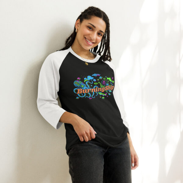 Burning Ship 2025 Robot Octopus 3/4 sleeve shirt - Image 2