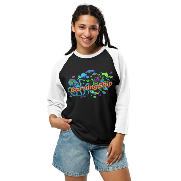 Burning Ship 2025 Robot Octopus 3/4 sleeve shirt - Image 3
