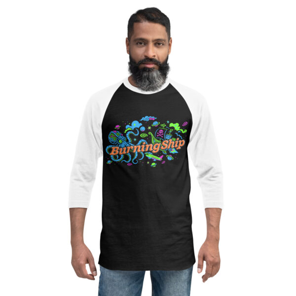 Burning Ship 2025 Robot Octopus 3/4 sleeve shirt - Image 5