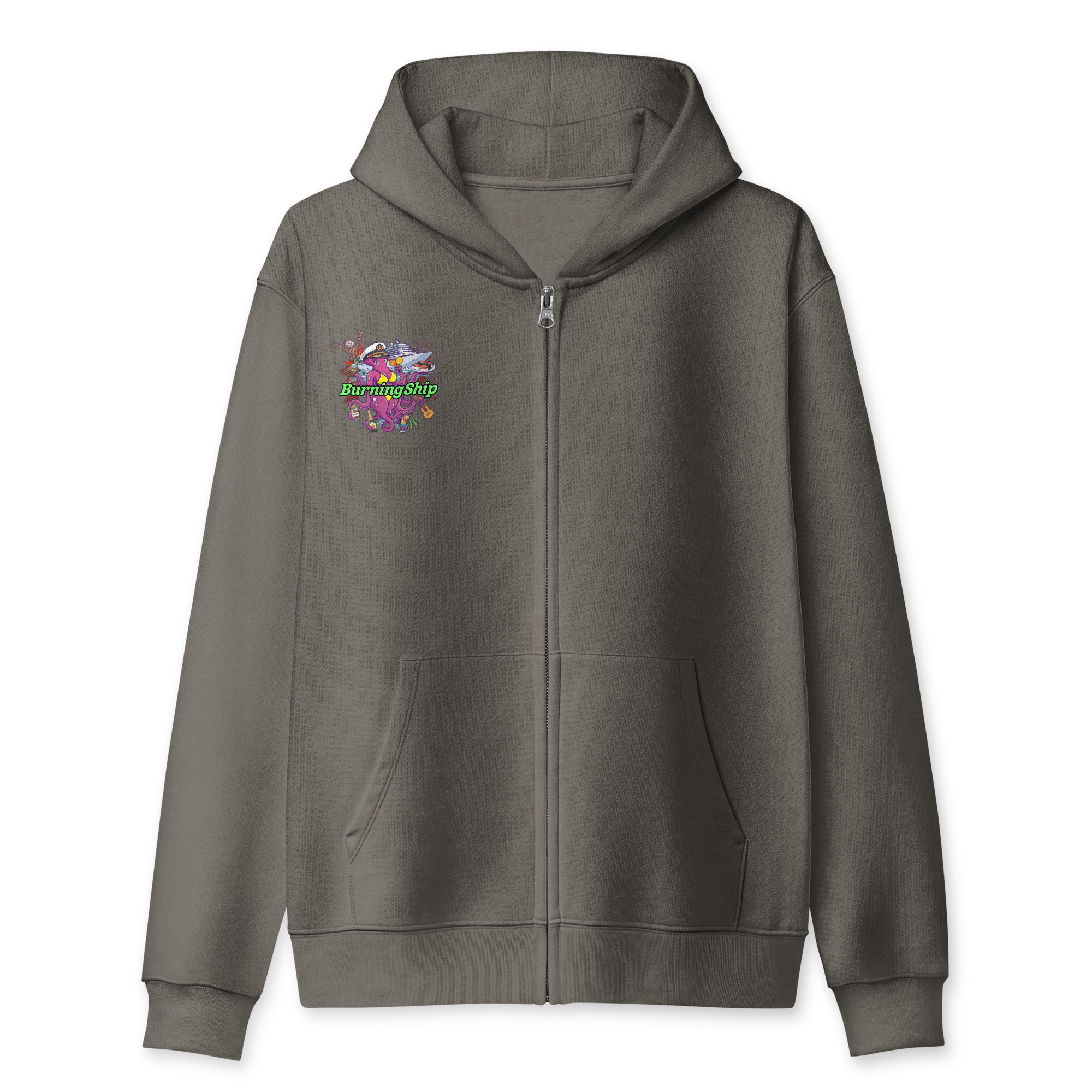 Kraken Seductress - Unisex Full Zip Hoodie - Image 21