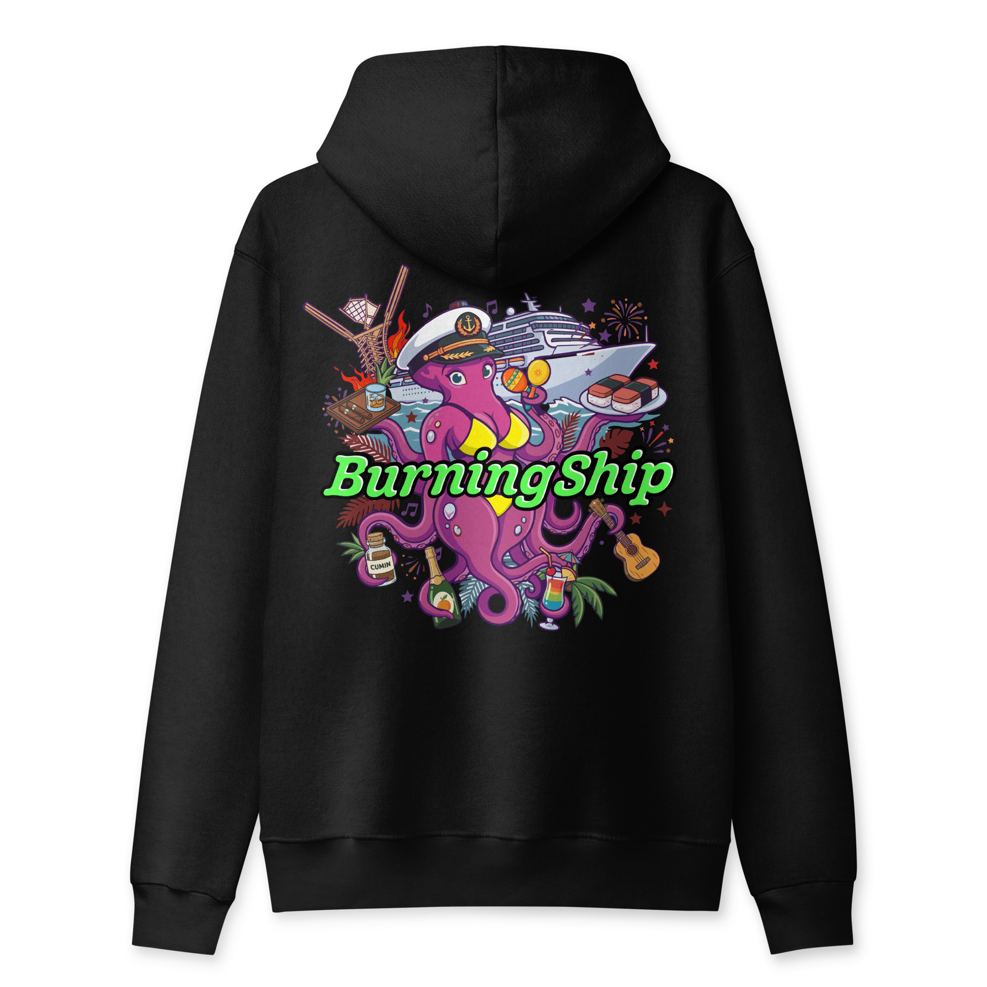Kraken Seductress - Unisex Full Zip Hoodie - Image 12