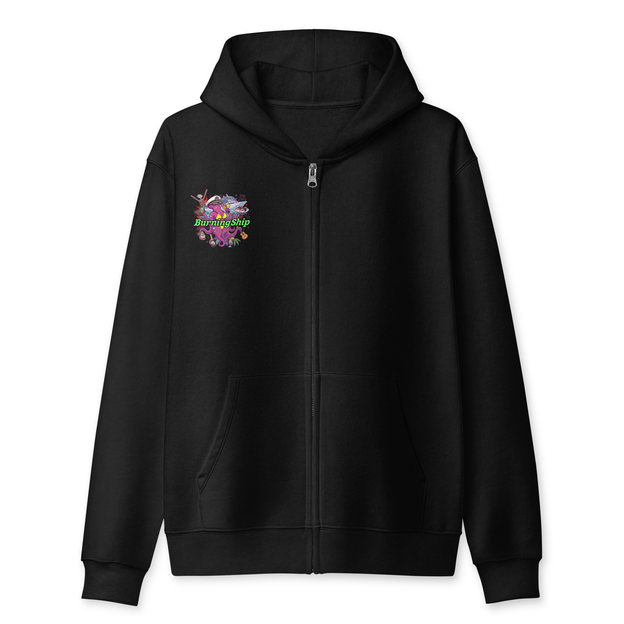 Kraken Seductress - Unisex Full Zip Hoodie - Image 17