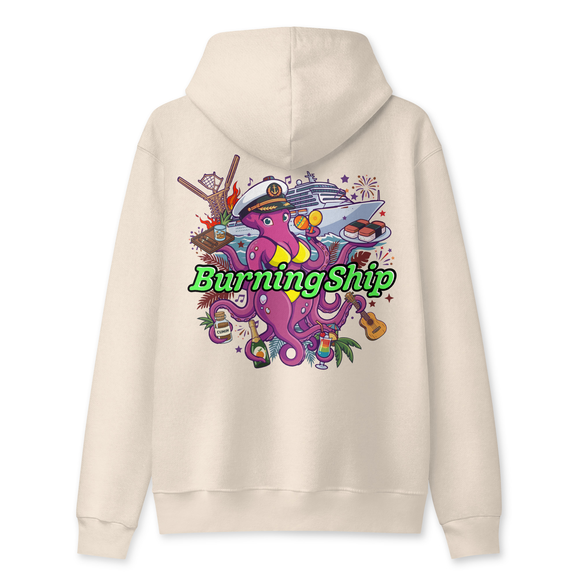 Kraken Seductress - Unisex Full Zip Hoodie - Image 14