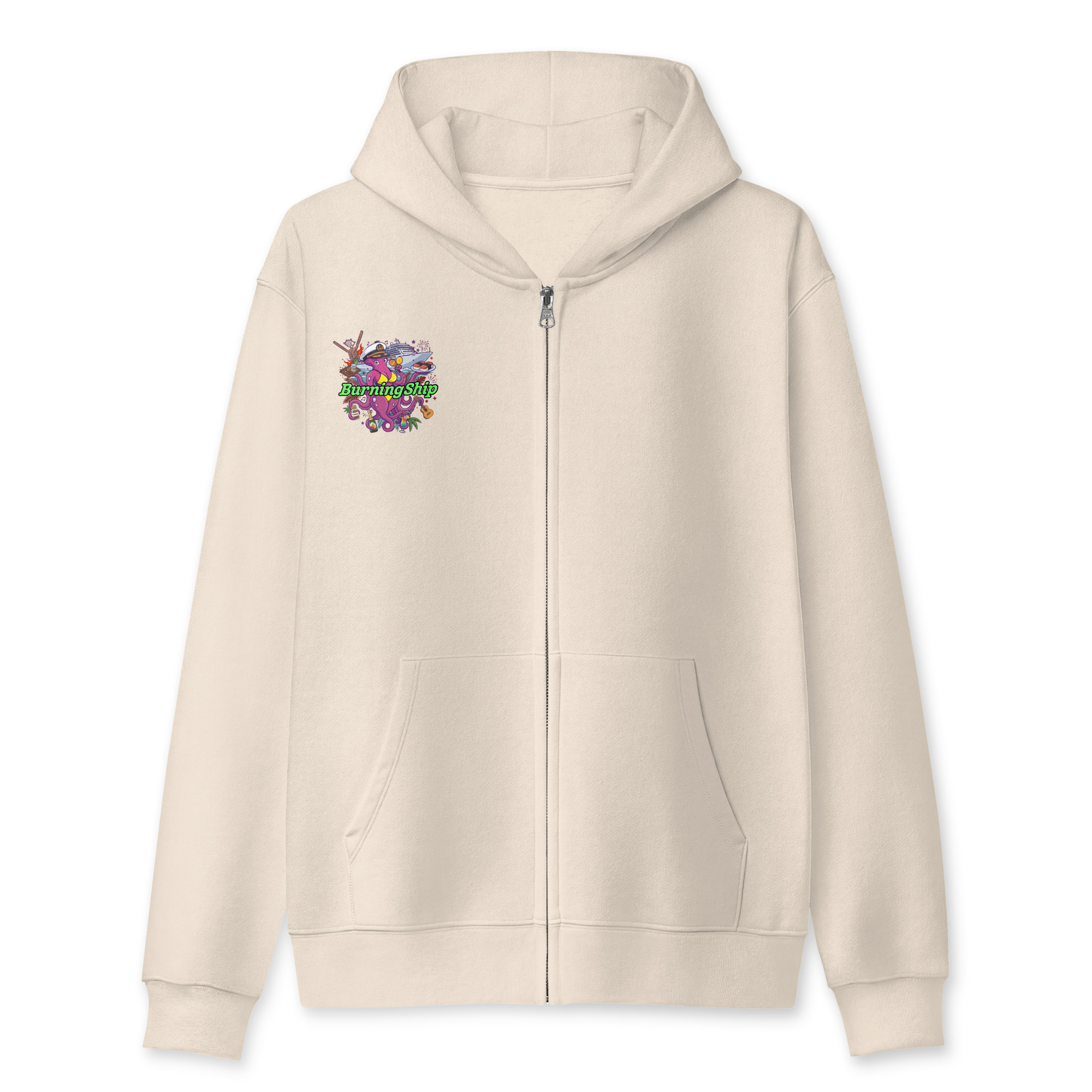 Kraken Seductress - Unisex Full Zip Hoodie - Image 22