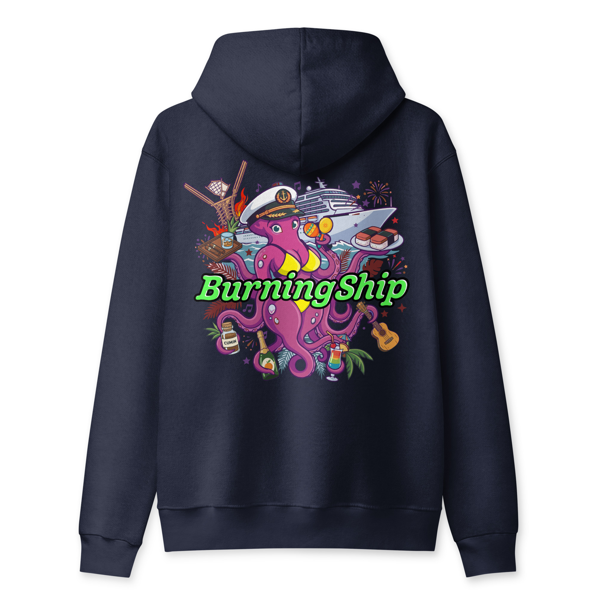 Kraken Seductress - Unisex Full Zip Hoodie - Image 13