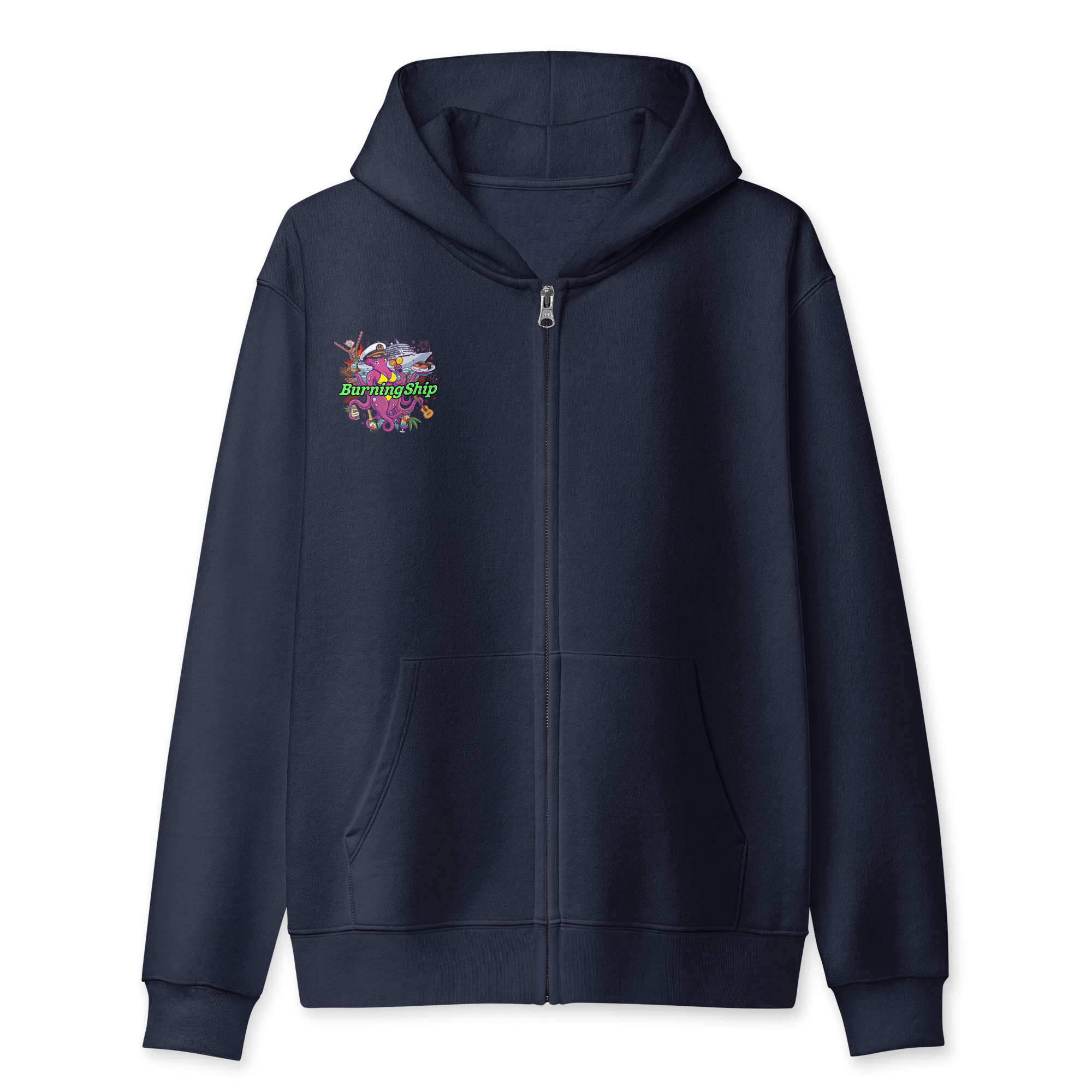 Kraken Seductress - Unisex Full Zip Hoodie - Image 19