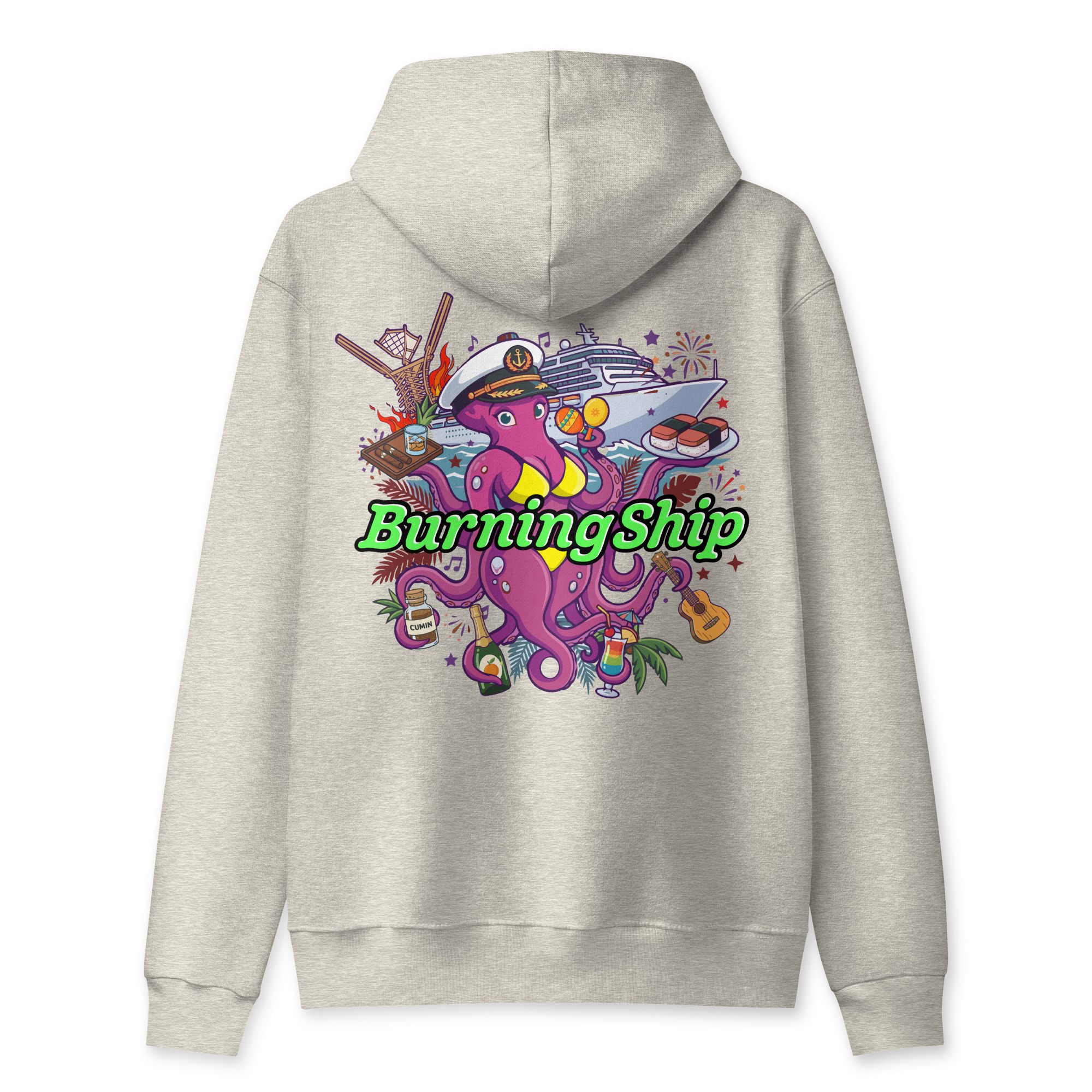 Kraken Seductress - Unisex Full Zip Hoodie - Image 15
