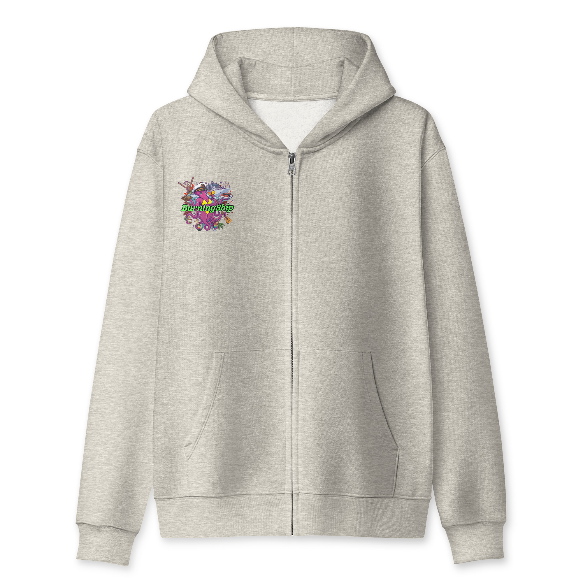 Kraken Seductress - Unisex Full Zip Hoodie - Image 24