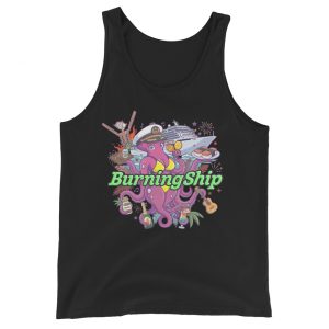 Kraken Seductress – Burning Ship Camp Unisex Tank Top